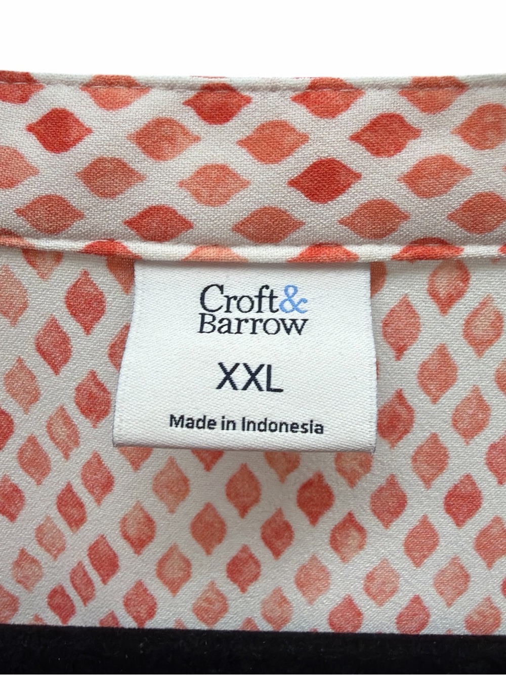 Croft & Barrow Coral Geometric Sleeveless Button-Front Blouse XXL - Picture 3 of 4